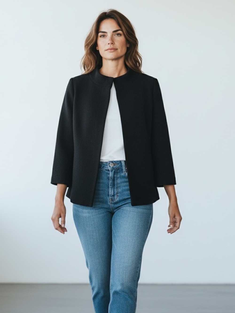Isaac Mizrahi Black Cropped Jacket - Women's